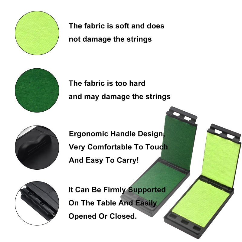 SAPHUE Guitar String Cleaner Clean Fretboard Cloth Tool Scrubber for Cleaning Maintenance Care Kit for Violin/Bass/Ukulele/Electric Guitars and Other Musical Instrument 2 Pack - Image 4